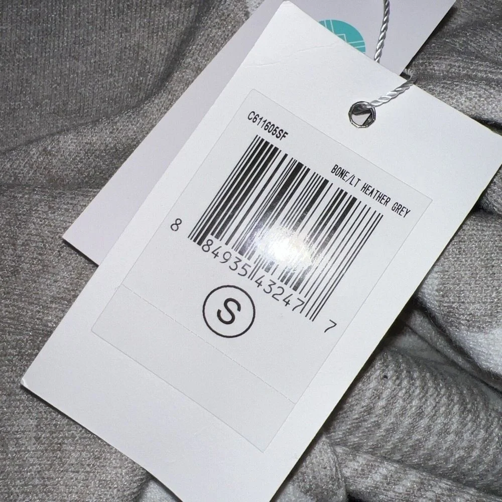 Evolution By Cyrus Chiana Graphic Drape Cardigan‎ Open Front Gray Ivory Small - Picture 9 of 9